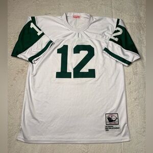 Mitchell Ness NFL Throwbacks New York Jets Joe Namath 1968 White Jersey Mens 2XL